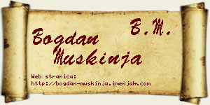 Bogdan Muškinja vizit kartica